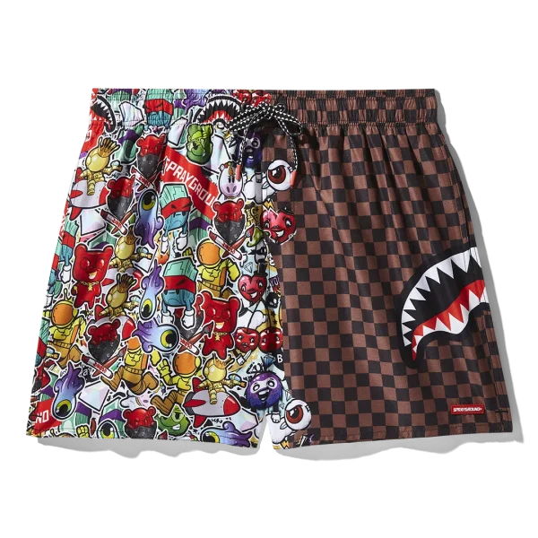 STICKER CREW SWIM SHORTS
